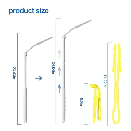 Replacement Handles Compatible with Swiffer Duster Refill, Swiffer Duster Extended Handle,Foldable & Extendable Dust Handle Only(White 5pcs) - size: 5 PCS