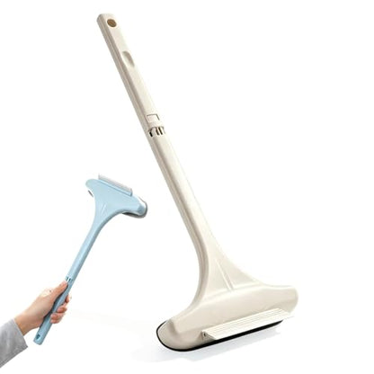 2 in 1 Window Squeegee Cleaner Tool, Multifunctional Window Screen Cleaner Brush with Squeegee, 2026 New Window Cleaning Brush with Detachable Handle, Double Sided Wet & Dry Dual Use (Beige) - color: Beige