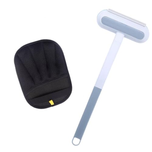 2PCS Multi-Functional Pet Hair Removal Tool,Pet Hair Removal Glove & 4-in-1 Reusable Lint Brush Pet Hair Remover,Window Screen Cleaner, Reusable Removal Broom for Furniture - size: White，2PCS