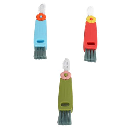 3PCS Blue Bottle Gap Cleaning Brush Set Multifunctional Cup Lid Crevice Cleaner for Bottles and Household Use