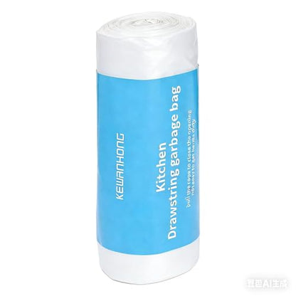 20 PCS/Ultra Large Size Trash Bags Thickened Leak-proof Waste Bag Tear-resistant Drawstring PE Waste Bag, 61 * 70cm, White - color: White