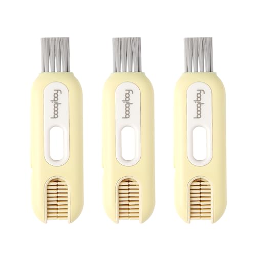 3 in 1 Cup Lid Cleaning Brush,Multifunctional Bottle Cleaner Brush with Hook Remover, Silicone Cup Holder Cleaner, Water Bottle Cleaner Brush for Cups, Lids, Tumblers and Kitchen Gaps(Yellow) - color: Yellow