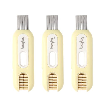 3 in 1 Cup Lid Cleaning Brush,Multifunctional Bottle Cleaner Brush with Hook Remover, Silicone Cup Holder Cleaner, Water Bottle Cleaner Brush for Cups, Lids, Tumblers and Kitchen Gaps(Yellow) - color: Yellow