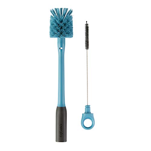 Owala 2-in-1 Water Bottle Brush Cleaner and Straw Cleaner Brush,Water-Bottle-Brush with Removable Head and Twist n Hide Straw-Brush,Smokey Blue,(Pack of 12) - size: One Size (Pack of 12)