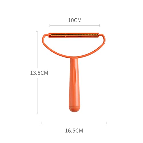 Carpet Scraper, Portable Lint Shaver, Lint Remover for Clothes Reusable, Lint Roller, Manual Double Sided Clothes Fuzz Shaver, Orange/Blue Practical Tool, 16.5x13.5x10cm(Red) - color: Red