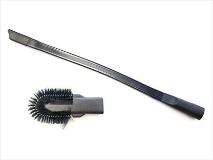 Universal 25" Long Flexible Crevice Tool with Detachable Brush for Dryer Lint, Under Furniture
