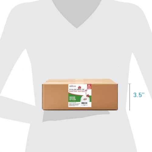 BEIDOU-PAC 39 Gallon Lawn & Leaf Trash Bags Drawstring, 50 Count, Heavy Duty White & Unscented Plastic Bags, Multi-purpose Garbage Bags for Home Commercial, Outdoor, Construction, Industrial - style: 39 Gallon |50 Count