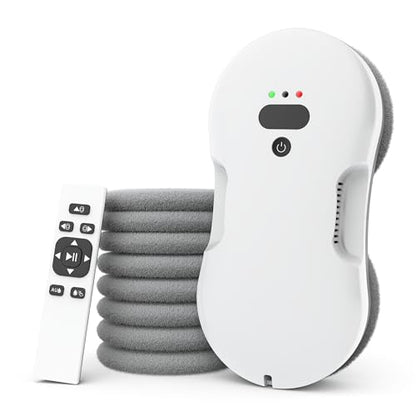 Window Cleaning Robot, Automatic Window Cleaner Robot with Dual Spray, Edge Detection, Intelligent Path Planning, 3000pa Strong Suction, Anti-Drop Protection for Glass