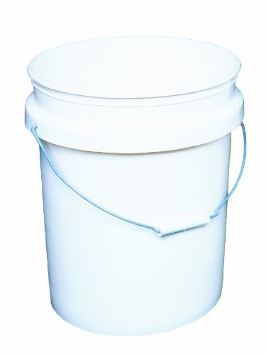 Encore Plastics 50640 Industrial Plastic 70-Mil with Handle, 5-Gallon, Pail White