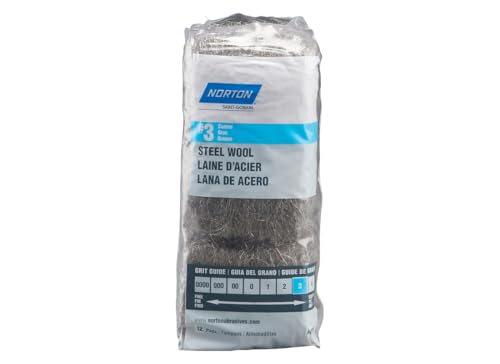 Norton 68118#3 Coarse Grit Steel Wool 12 Count