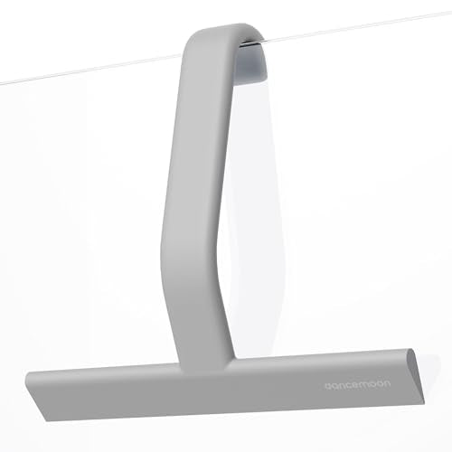 dancemoon JustHang Shower Squeegee for Glass Doors, All-One-Piece Award-Winning Silicone Squeegee with Built-in Hook for Bathroom, Window, Mirror, Tile Wall, Car, Streak-Free Cleaner Tool,10-Inch Gray - color: Dark Gray