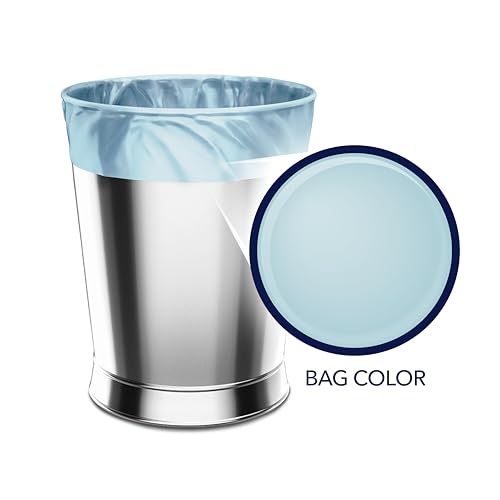 Color Scents Small Trash Bags - 4 Gallon, 60 Bags(60 Count), Twist Tie - Light Blue Bag in Ocean Mist Scent with Microban (Pack of 2) - size: 60 Count (Pack of 2), style: Ocean Mist Scent