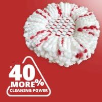 Mop Heads Replacements, 2 Pack 40% More Cleaning Power, Spin Mop Replace Refills for Easy Wring 1-Tank System, Deep Cleaning, Microfiber and Machine Washable