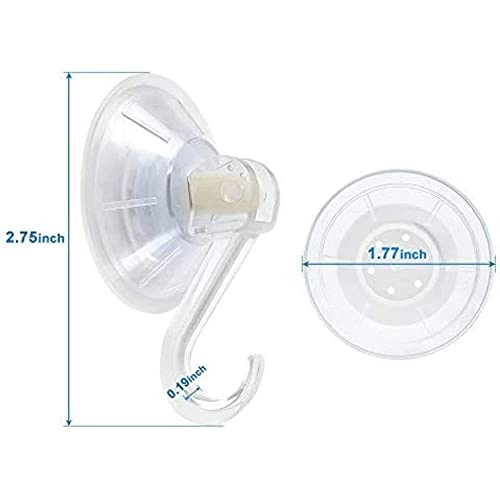 1st Choice Clear Plastic Suction Cup Hooks, 12 Pack Ultra Heavy Duty Power Lock Vacuum Traceless Smooth Waterproof Oil-Proof Wall Shower Kitchen Window Bathroom Holder - size: 12 pcs
