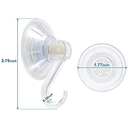 1st Choice Clear Plastic Suction Cup Hooks, 12 Pack Ultra Heavy Duty Power Lock Vacuum Traceless Smooth Waterproof Oil-Proof Wall Shower Kitchen Window Bathroom Holder - size: 12 pieces
