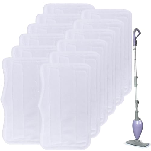 Steam Mop Pads for Shark Steam & Spray Mop S3101 S3251 SK460 SK410 S3101n2 S3250 SK435CO SK140 SK14,Washable Microfiber Cleaning Steamer Replacement Pads,White,12Pack - color: S3101 Pads - 12pack