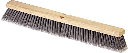 SPARTA Flo-Pac Plastic Flagged Sweep, Floor Broom for Cleaning, 36 Inches, Gray, (Pack of 6) - color: Silver, size: 36 Inches (Pack of 1)