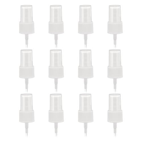 uxcell Spray Top 12Pcs 20/410 Plastic Fine Mist Reusable Replacement White | Spray Bottle Pump Plastic Top Reusable Replacement for Cosmetic Perfume and Body Sprays Bottle - color: White, size: 20/410