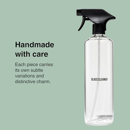 Public Goods Empty Glass Spray Bottle for Glass Cleaner | Refillable Spray Bottle for Cleaning | Made with Clear Borosilicate Glass for Windows, Mirrors | BPA Free | 24 Oz - style: Empty Glass Bottle