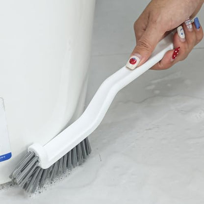 Multifunctional House Corner Gap Cleaning Brush Long Handle Angled Bristles Groove Brush Bathroom Kitchen Cleaning Tools 29cm