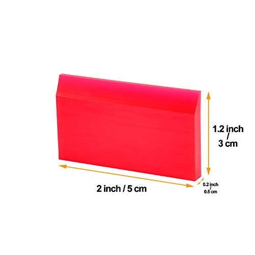 2-inch Extra Small Rubber Squeegee Flexible and Soft Non Scratching for Resin 3D Printing Cleanup, Car Rear Glass Cleaning, Mirror Cleaning, Window Tint Films, Pack of 3