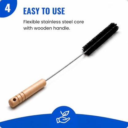 Dryer Lint Brush Vent Cleaner Lint Trap Cleaning Tool Dryer Vent Brush Long Flexible with Wood Handle 27.95Inches Medium Size for Dryer Vent Cleaning DIY Enthusiasts Homeowners (1, PCS) - size: 27.95