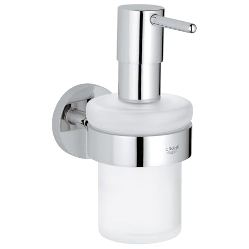 Grohe 40448001 Essentials Soap Dispenser With Holder, StarLight Chrome - color: Chrome