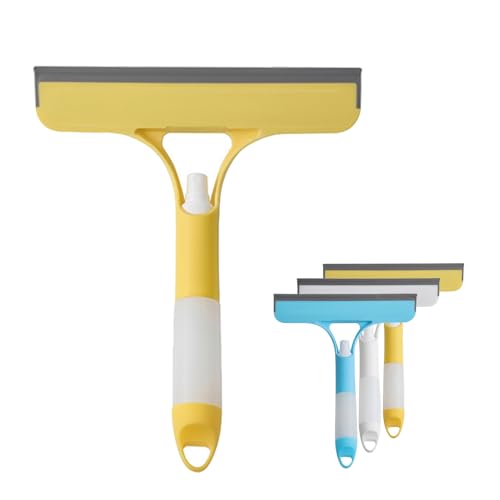 3PCS 3-in-1 Car Spray Squeegee with Scraper & Scrubber | Window Cleaning Tool for Shower Glass, Car & Home | Multi-Purpose Cleaning Kit for Kitchen
