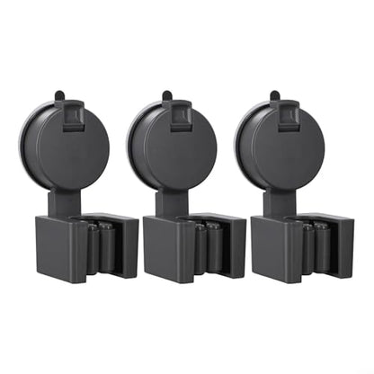 3-Piece Wall-Mounted Suction Cup Broom Holder and Mop Organizer for Kitchen, Bathroom & Garage – Strong Vacuum Clamp Hooks for Brooms, Mops, Pans(C) - size: C