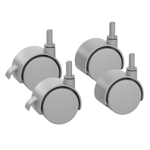 4-Pack 360° Swivel Replacement Wheels for RinseWise Mop Bucket, Universal Plastic Caster Set with 2 Locking Wheels, Easy-Roll Mop Bucket Accessories