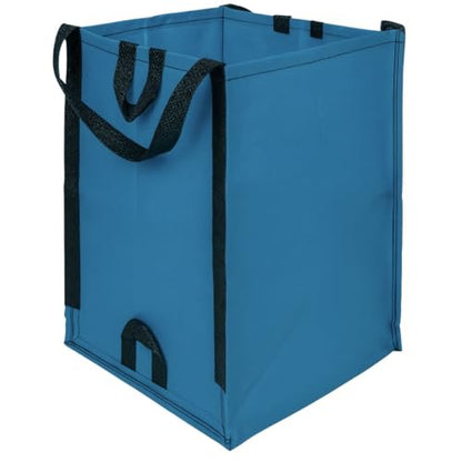 DURASACK Heavy Duty Home and Yard Bags 48-Gallon Reusable Self-Standing Lawn and Leaf Bags Garbage Can with Reinforced Handles, Ocean Blue - color: Ocean Blue
