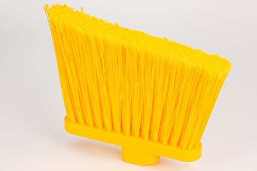 SPARTA 41082EC04 Plastic Color Coded Broom, Flagged Bristles, Long Broom With Angled Head For Large Debris, 56 Inches, Yellow, (Pack of 12) - color: Yellow