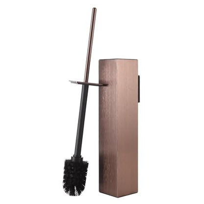 BGL Toilet Brush and Holder Set Rose Gold Wall Mounted for Bathroom Square Design - color: Rose Gold-wall Mount