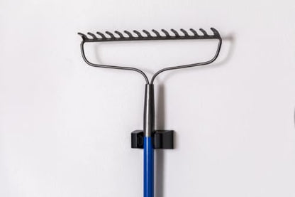 Duck EasyMounts Mop and Broom Holder - Heavy Duty Wall Mount Rack for Home Organization and Storage - No Tool Install - Holds Up to 15 lbs - Black, Pack of 1 Hook & All Hanging Hardware - size: 1 Pack, style: Tool Holder