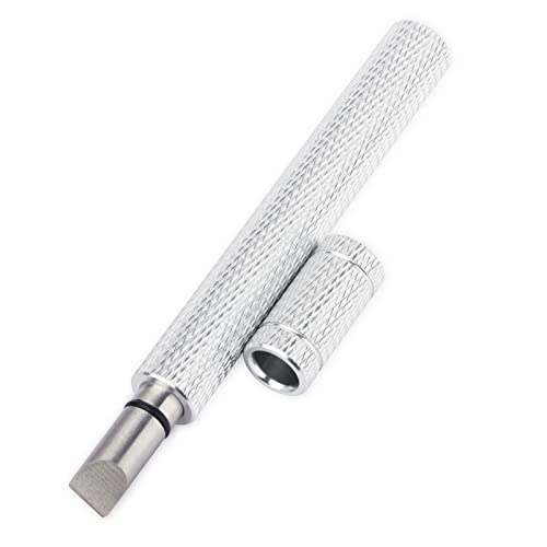 Bulex Golf Club Groove Sharpener, Re-Grooving Tool and Cleaner for Wedges & Irons - Generate Optimal Backspin - Suitable for U & V-Grooves - color: Silver
