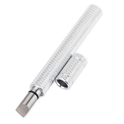 Bulex Golf Club Groove Sharpener, Re-Grooving Tool and Cleaner for Wedges & Irons - Generate Optimal Backspin - Suitable for U & V-Grooves - color: Silver