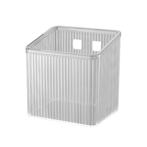 Floating Shelves Wall Bin Organizer Adhesive Wall Mounted Plastic Storage Organizer No Drilling Hanging Storage Containers Makeup Organizer Shelf for Office, Kitchen, Home - color: Transparent Silver