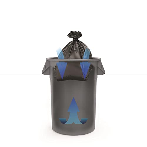 Suncast Commercial Products 32 Gallon Trash Can with Vented Channels, Ergonomic Handles, Rolled Upper Lip, Made in the USA, Gray - color: Gray, size: 32 Gallon