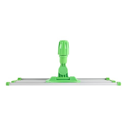 Restaurantware Aluminum Mop Frame - 16 Inch - Lightweight Swivel Cleaning Tool - Industrial Slim Design - Green