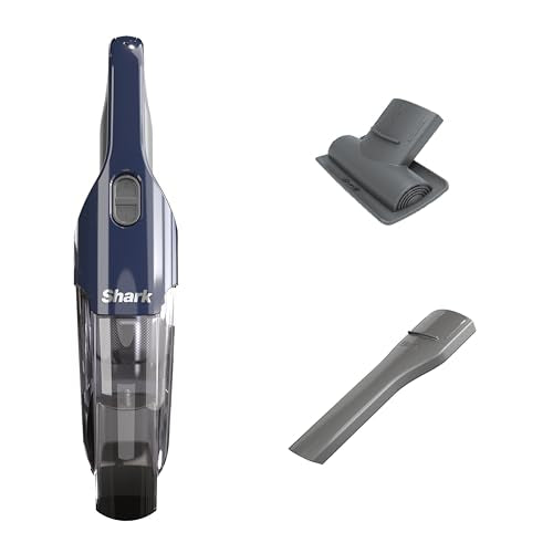 Shark Cyclone PET Handheld Vacuum | HyperVelocity Suction | Powerful Pet Hair, Home & Car Cleaning | USB Rechargable| Lightweight | Crevice Tool & Multi Surface Pet Tool | Navy Blue/Grey | CH701 - style: Cyclone w/ 2 attachments