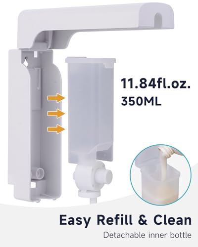 AIKE 3 Chambers Shower Shampoo and Conditioner Dispenser 3 x 11.8 fl.oz. for Bathroom(White) - color: White, size: Triple Chamber