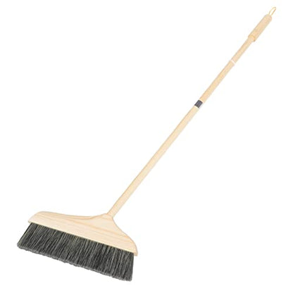 GARVALON Indoor Broom for Hardwood Floors Soft Bristle Floor Sweeper Manual Carpet Brush Dust Broom