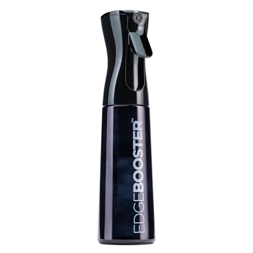 Style Factor Edge Booster Mist Spray Bottle for Hair (10.1oz/300ml) - Continuous Ultra Fine Mist Sprayer – For Hairstyling, Salons, Cleaning, Plants, Essential Oil & More - Black - color: Black