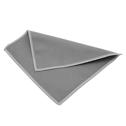 Extra Fine Microfiber Hearing Aid Cloth Wipes, 10 Pack Lint Free Hearing Aid Cloth, 15 x 15 cm Reusable Dry Wipes for Hearing Aids, Scratch Free Microfiber Cloth for Glasses, Screens, Grey