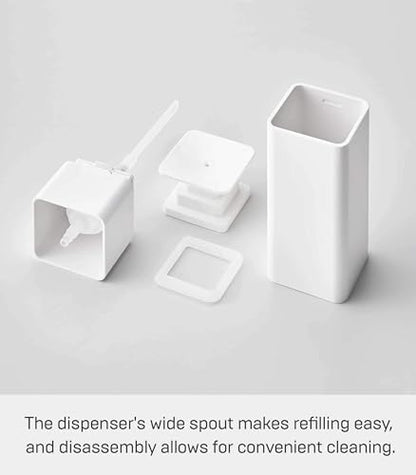 Yamazaki Home Tower One Handed Dispenser - Abs Plastic - 8.5 Fluid Oz., 250 Milliliters - color: White