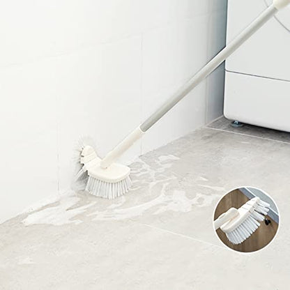 45.28 Inch Shower Scrubber, Tub Tile Cleaning Brush, Bath Cleaner Scrubber Brush with Adjustable Long Handle Scrub Brush for Bathroom Shower Bathtub Wall Mop Cleaning Scrubbing