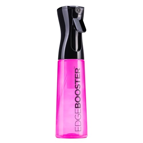 Style Factor Edge Booster Mist Spray Bottle for Hair (10.1oz/300ml) - Continuous Ultra Fine Mist Sprayer – For Hairstyling, Salons, Cleaning, Plants, Essential Oil & More - Hot Pink - color: Hot Pink
