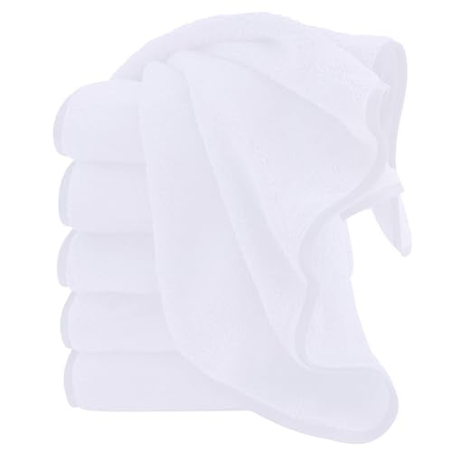 Cosy Family 6 Pack Ultra Soft Microfiber Absorbent Hand Towel, Silk Hemming Towels for Bathroom - Quick Drying - Perfect for Bath, Fitness, Gym, Shower, Hotel, and Spa - 16x28 Inch, White - color: White, size: Hand Towel (Pack of 6)