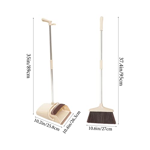 Yardwe 1 Set Broom Set Kitchen Brooms Household Cleaning Broom and Dustpan Handled Garden Dustpan Small Broom and Dustpan Brush and Dustpan Office Plastic Cleaner -