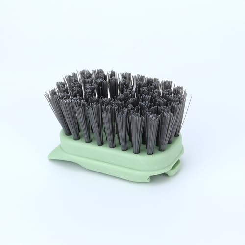 DAPOWER Dish Brush Refill Head, Replaceable Nylon Bristles Brush Heads - 2 Pack (Light Green) - color: Light Green